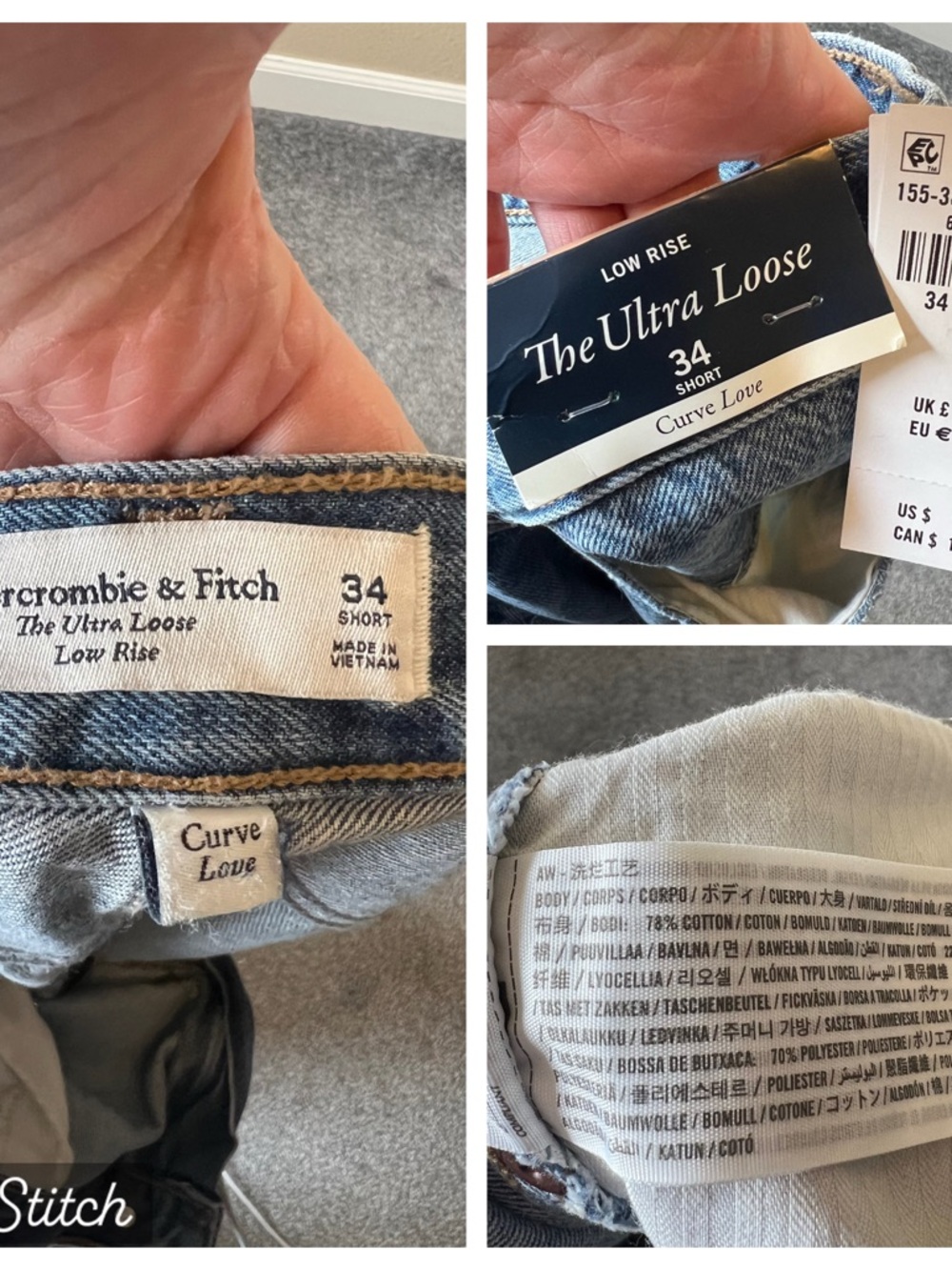 Abercrombie curve love the ultra loose low rise jeans - Picture 12 of 12
